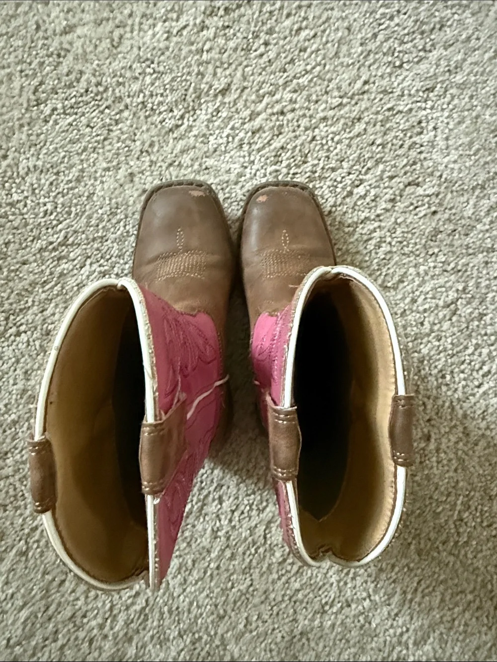 Roper Girls Pink & Brown Cowgirl Boots